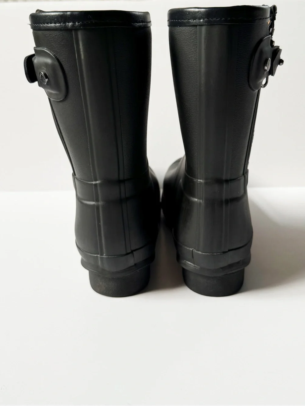 Hunter x Rag & Bone Black Matte Short Wellies | 7